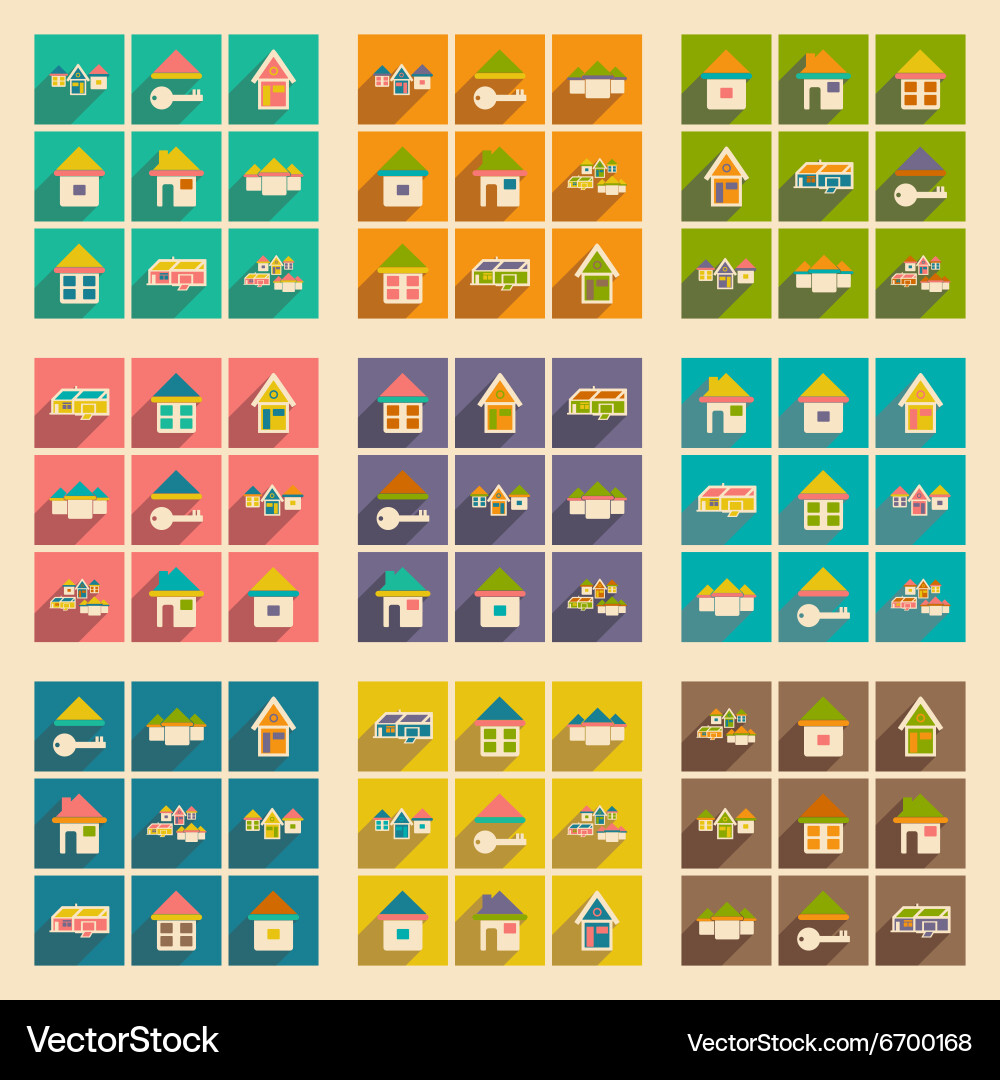 Flat with shadow concept and mobile application vector image