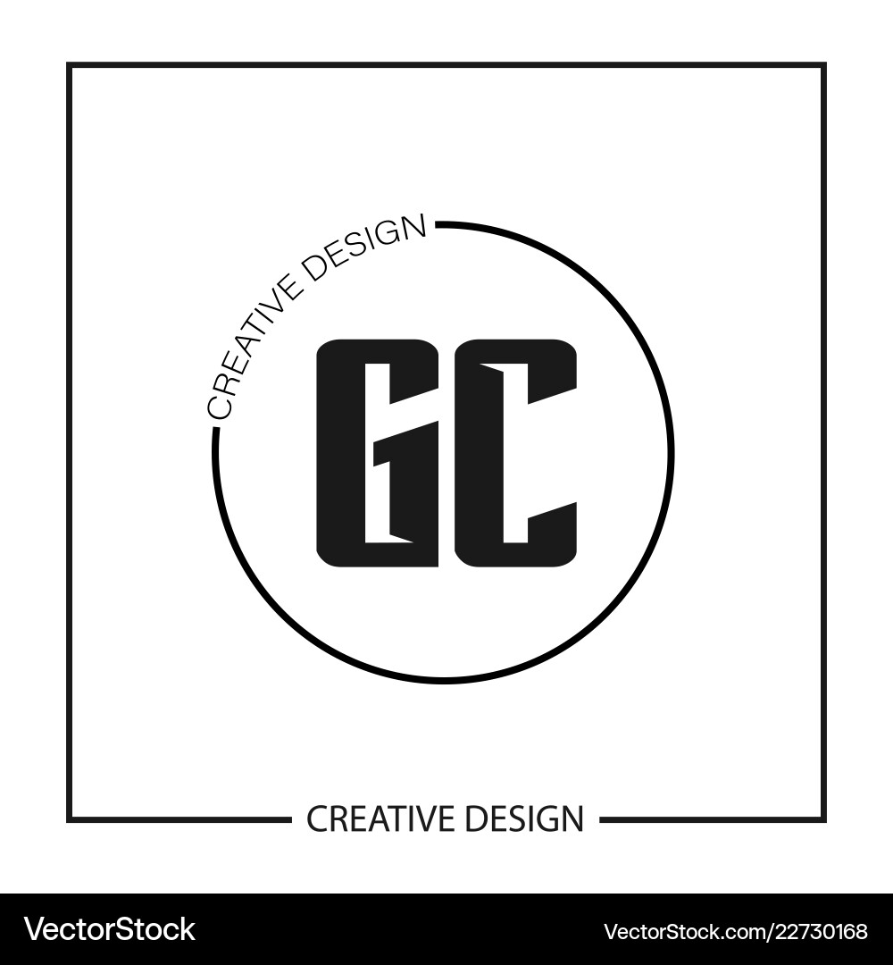 GC Initial Logo Template vector image