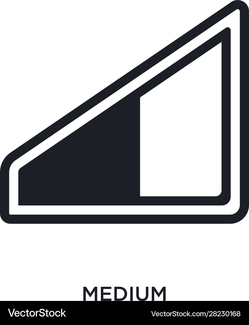 Medium isolated icon simple element from Medium isolated icon simple element from vector image