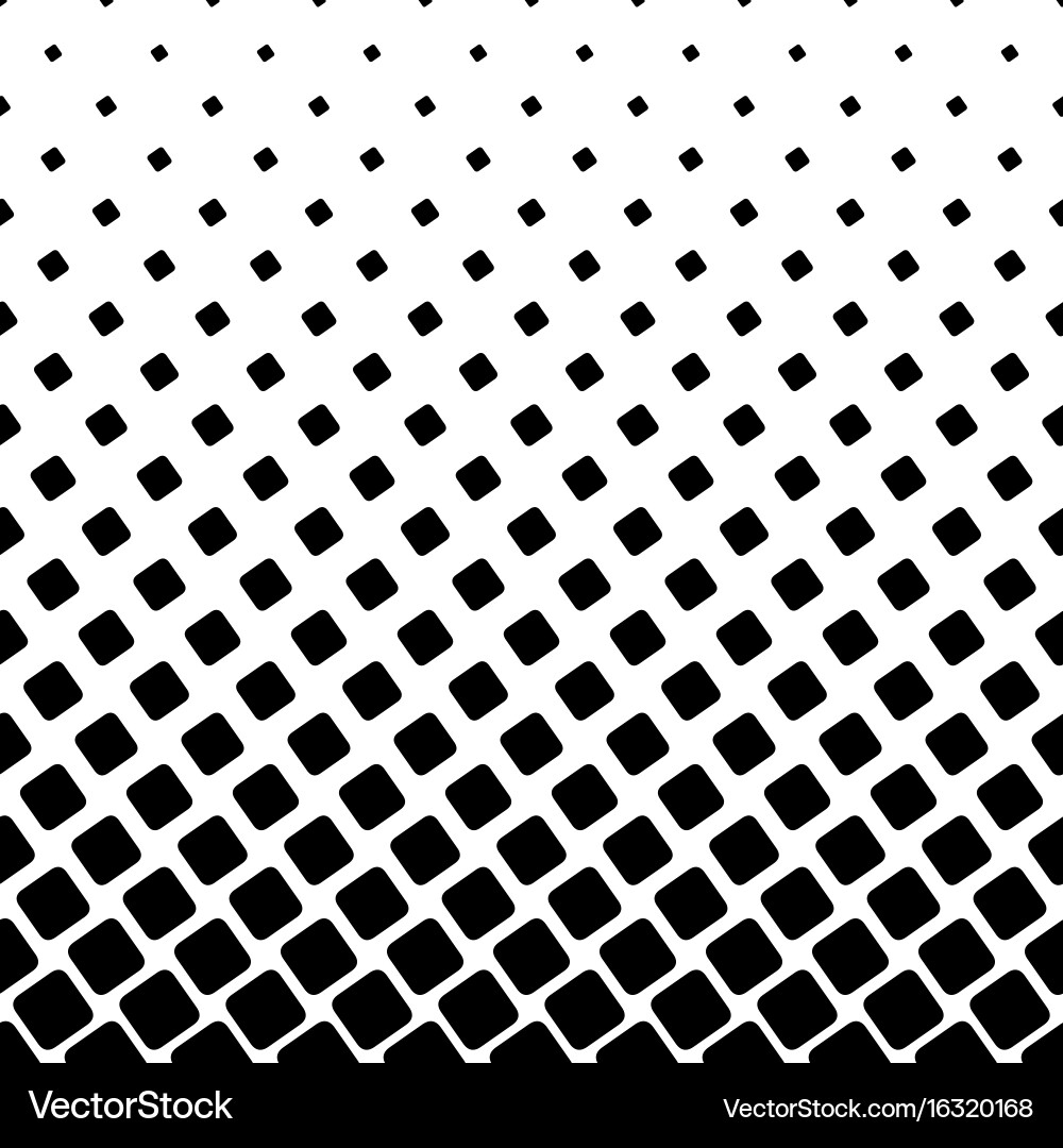 Monochrome square pattern - halftone abstract vector image