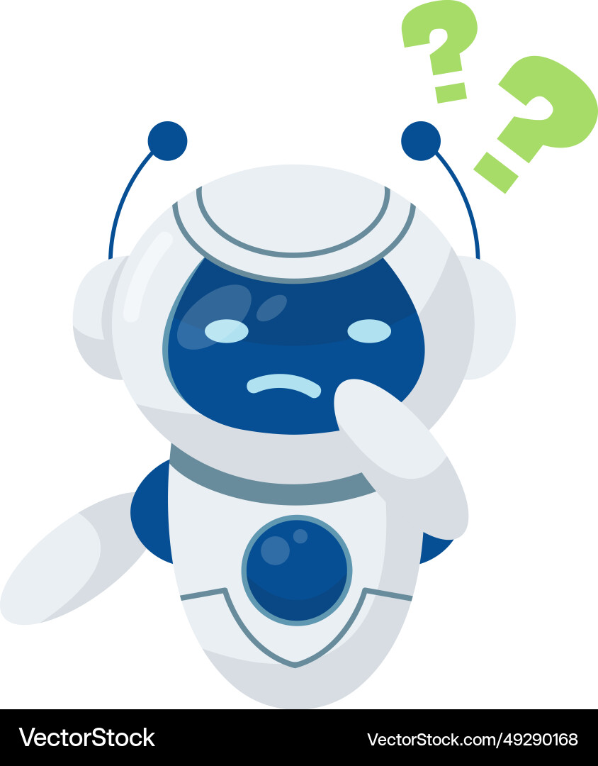 Robot has a question Vector Image