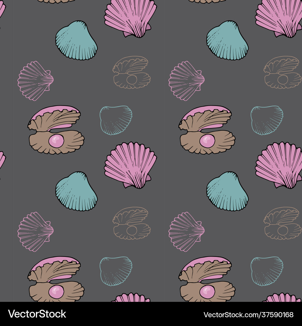 Shell pattern on a gray background for printing Shell pattern on a gray background for printing vector image