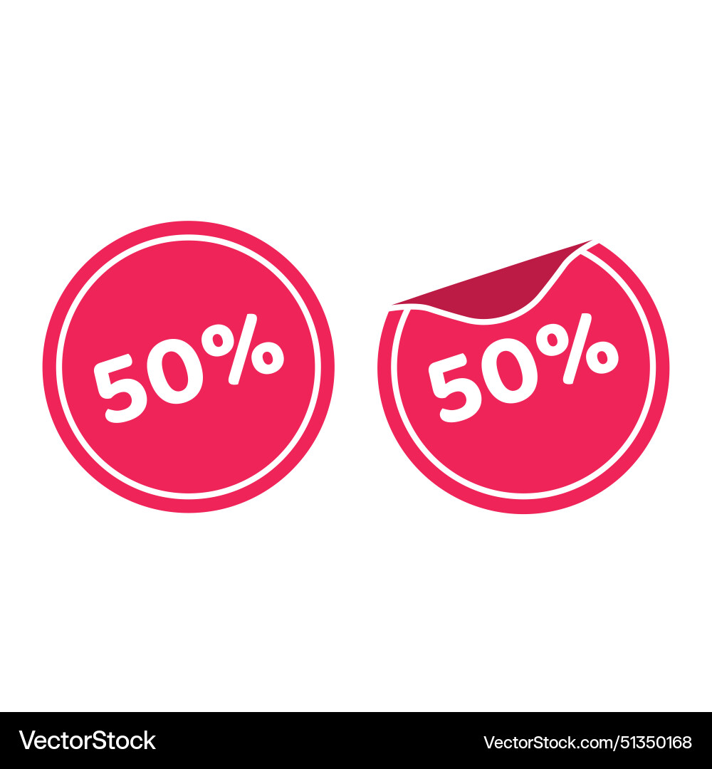 Special offer 50 percent sale label icon Special offer 50 percent sale label icon vector image