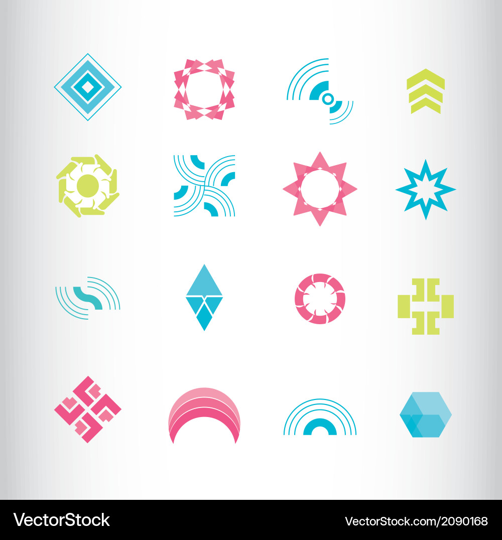 Symbol elements set for web design vector image