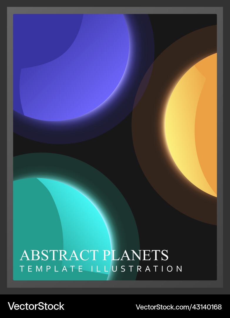 Template abstract planets Vector Image