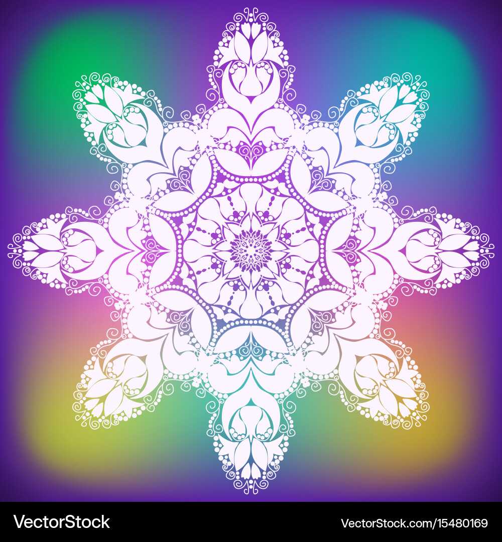 Abstract curl flower snowflake Vector Image