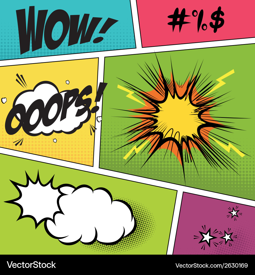 Abstract pop art objects on a special background vector image