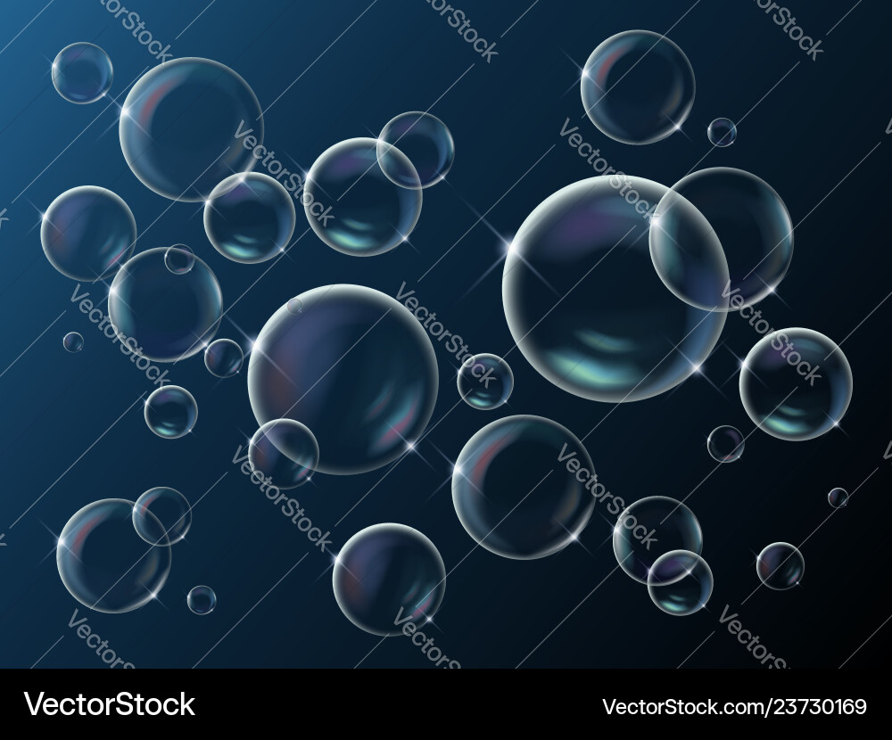 Background with realistic bright sparkling soap Background with realistic bright sparkling soap vector image