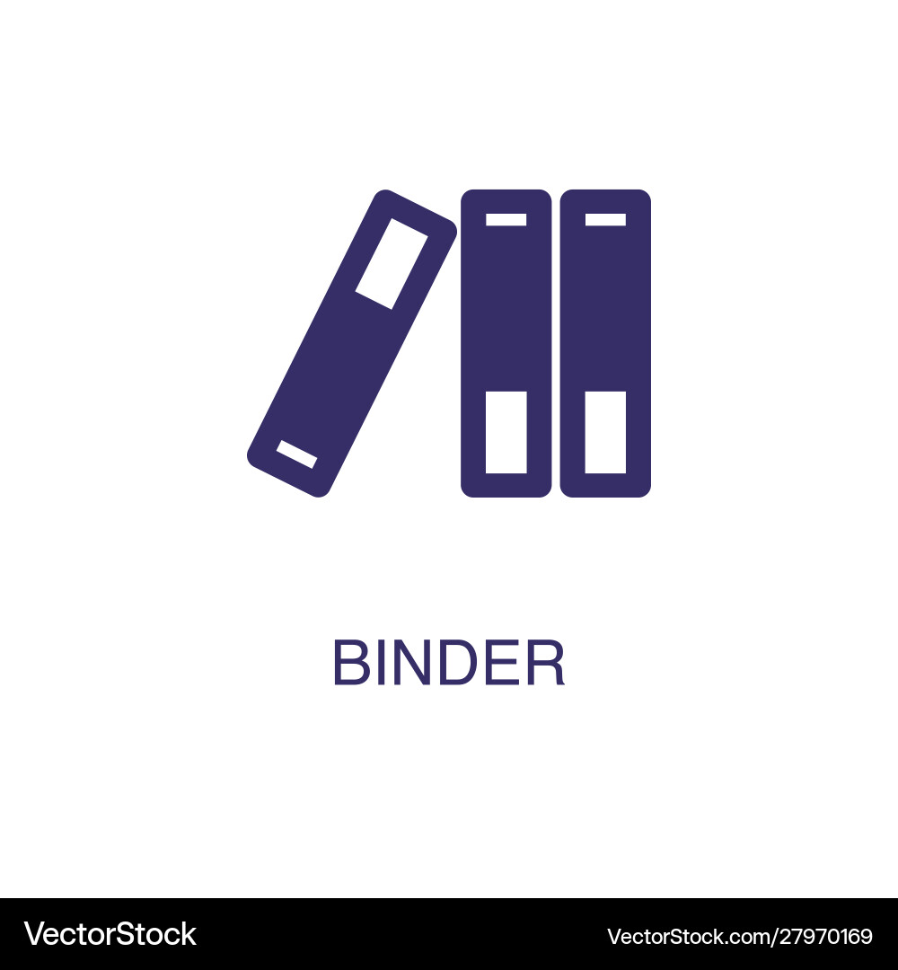 Binder element in flat simple style on white Vector Image