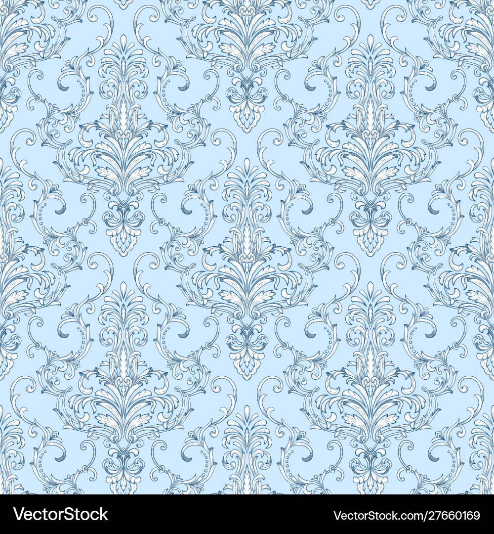 Damask seamless pattern background Damask seamless pattern background Vector Image