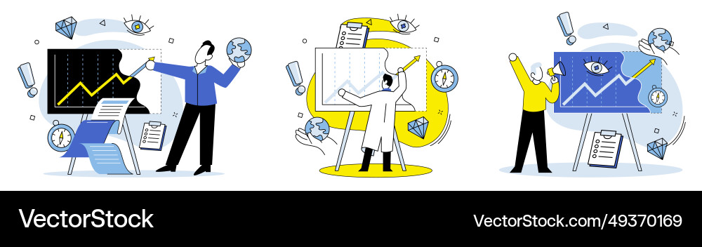 Data visualization the database management system vector image