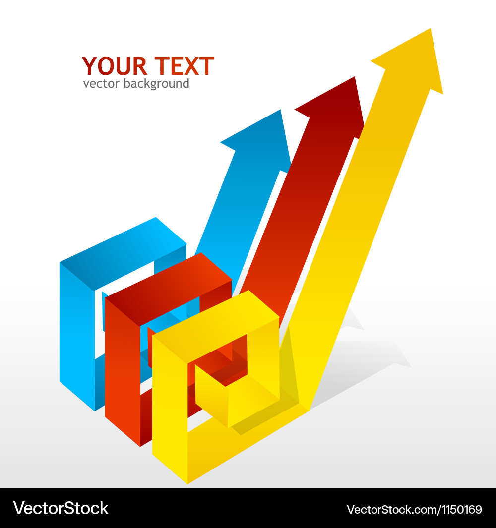 Dynamic Arrow Chart vector image