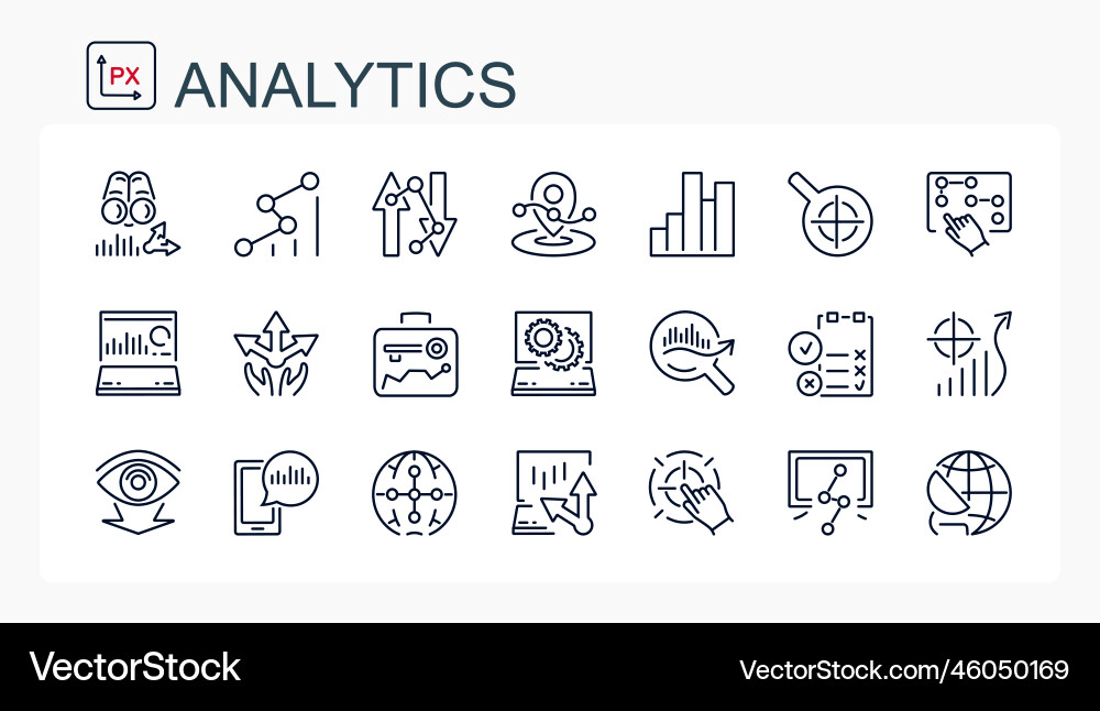 Eine Reihe von Icons aus dünner Linie seo Eine Reihe von Icons aus dünner Linie seo vektorbild