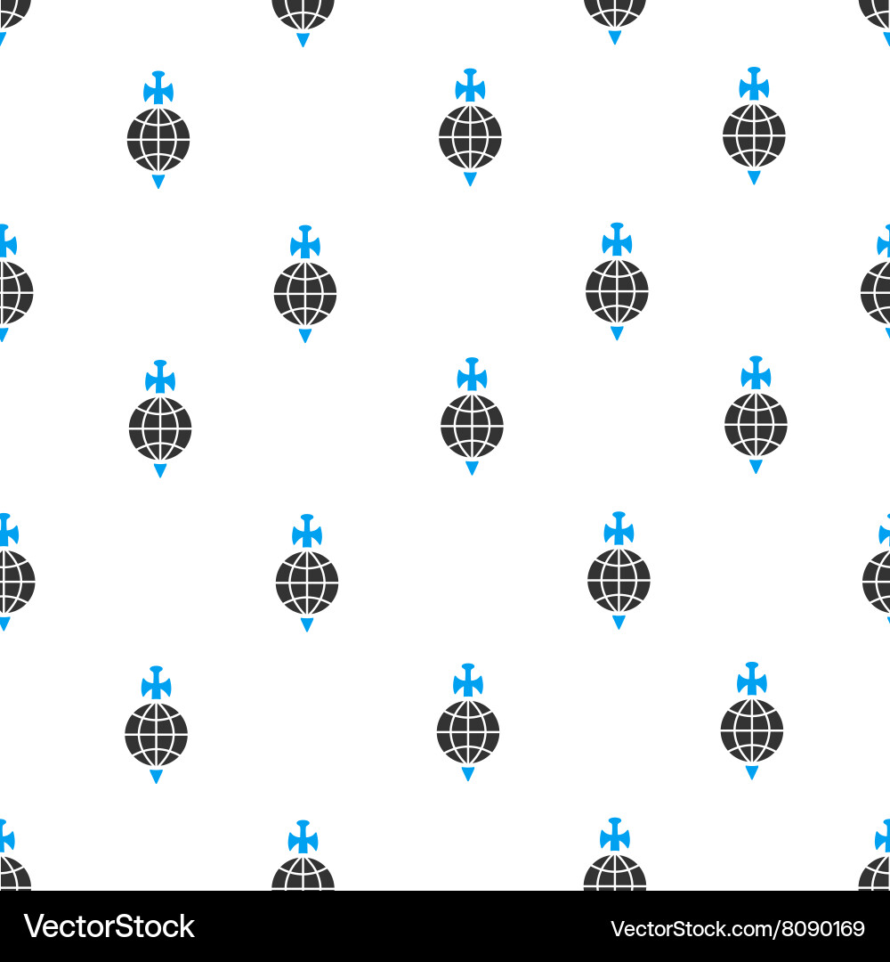 Global guard sword flat seamless pattern vector image