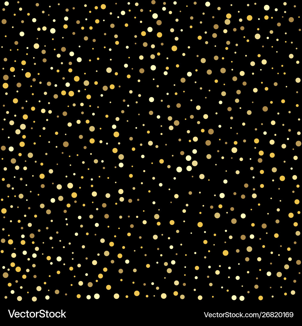 Gold dots abstract pattern random falling Gold dots abstract pattern random falling Vector Image