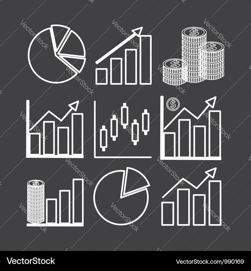 Icon graph Vector Image