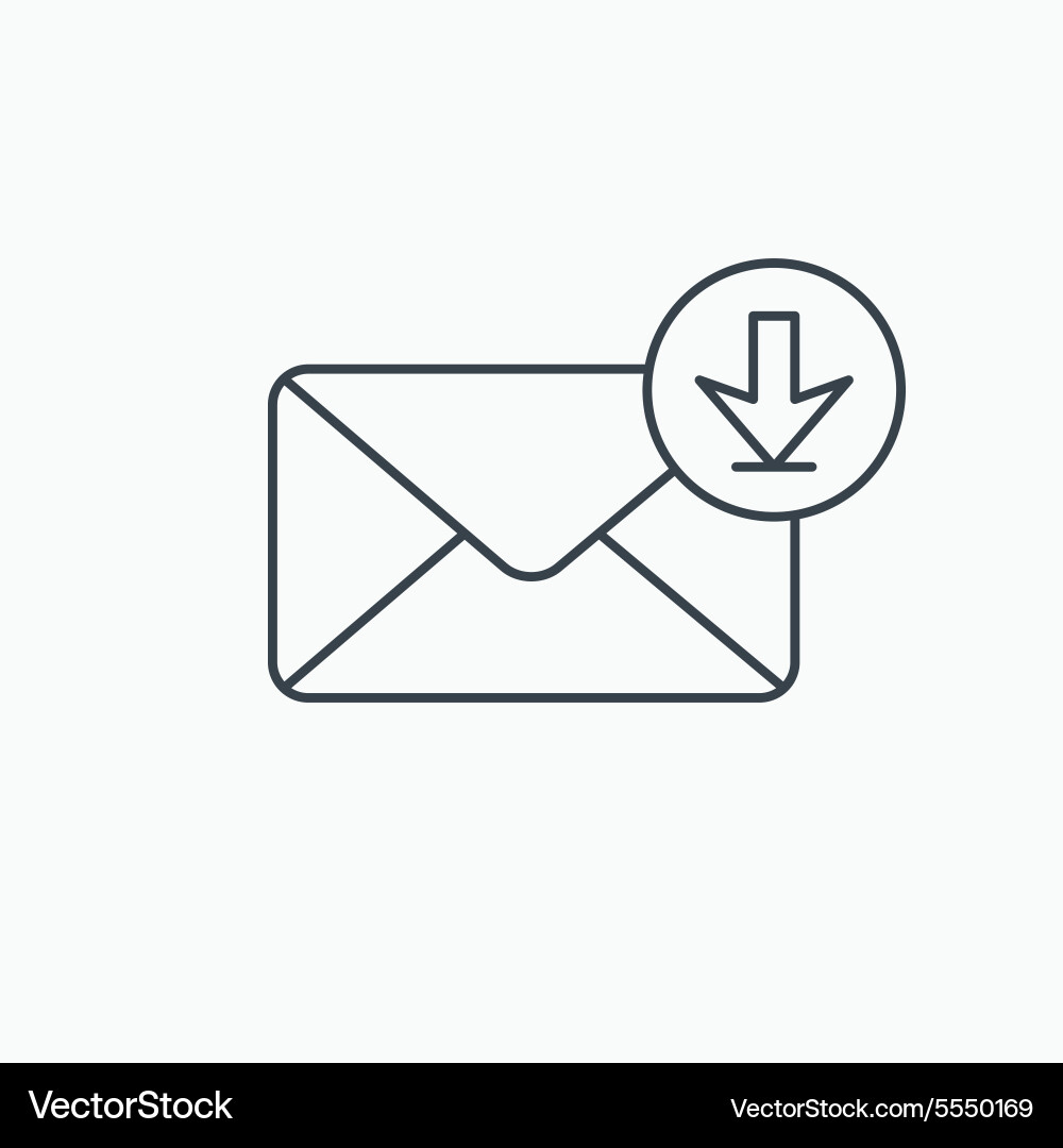 Mail inbox icon email message sign Vector Image