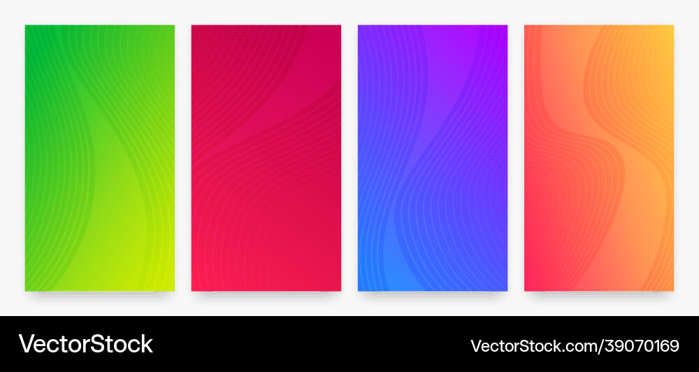 Modern colorful gradient background with lines vector image
