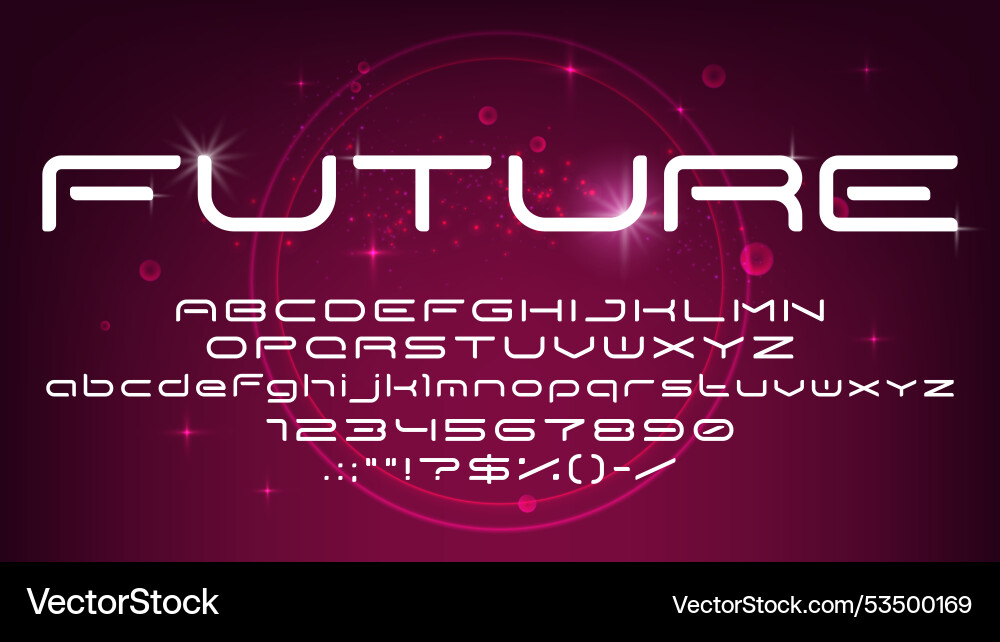 Moderne Raumschrift futuristische Galaxie Schriftart Moderne Raumschrift futuristische Galaxie Schriftart vektorbild