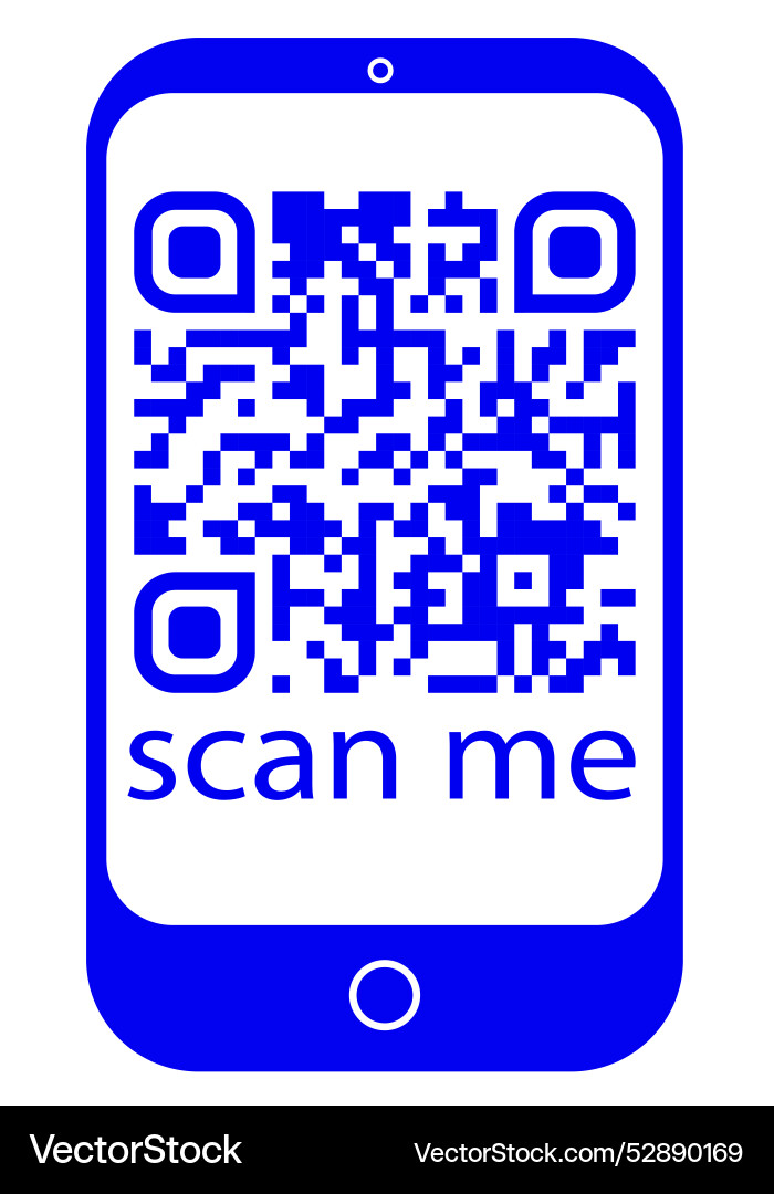 Qr code displayed on smartphone screen icon Qr code displayed on smartphone screen icon Vector Image