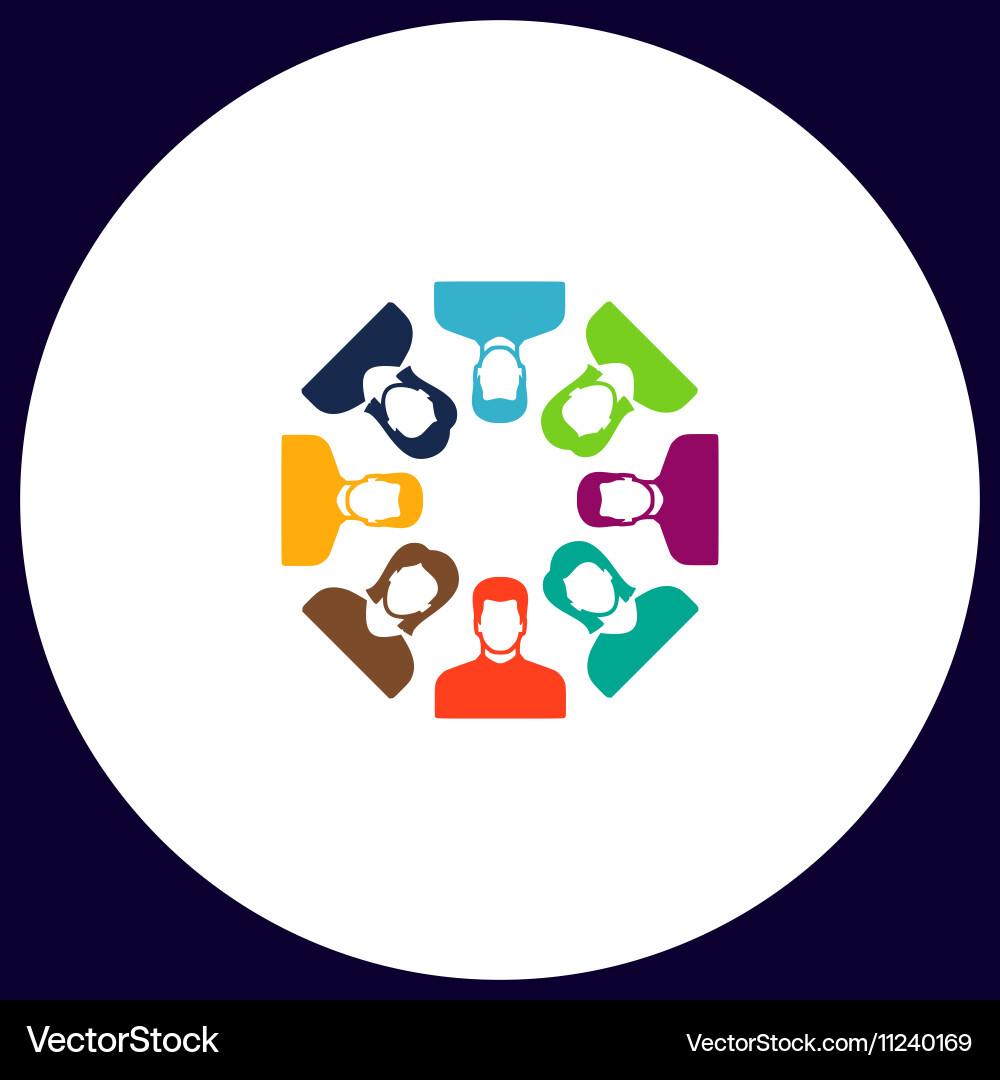 Teamwork computer symbol vector image