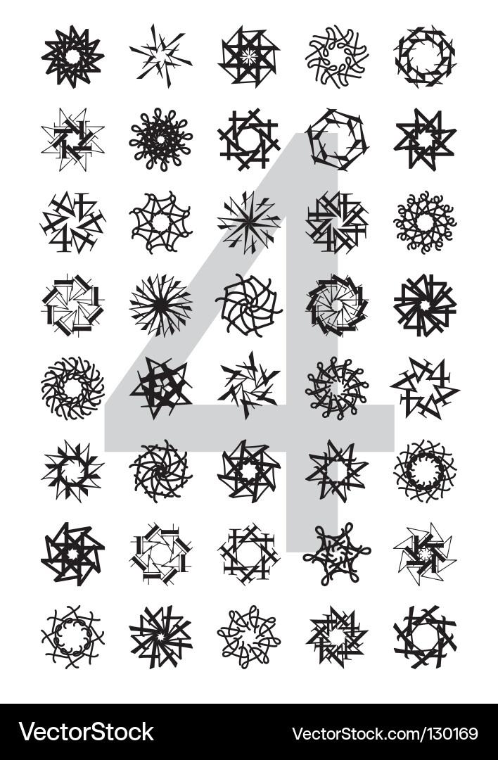 Typo design element series Vector Image