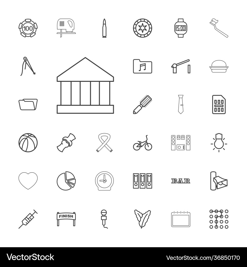 33 object icons Vector Image