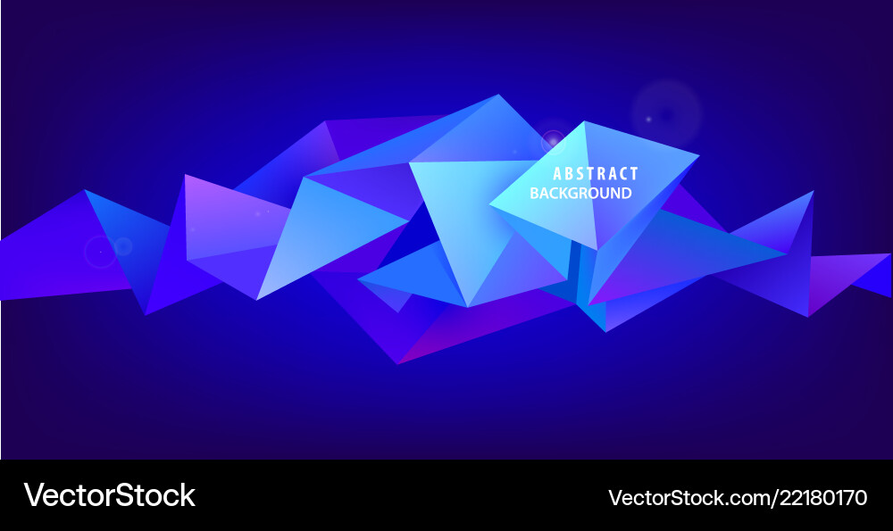 Abstract 3d geometric shape isolated Vector Image