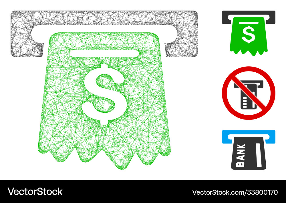 Atm polygonal web mesh Atm polygonal web mesh vector image