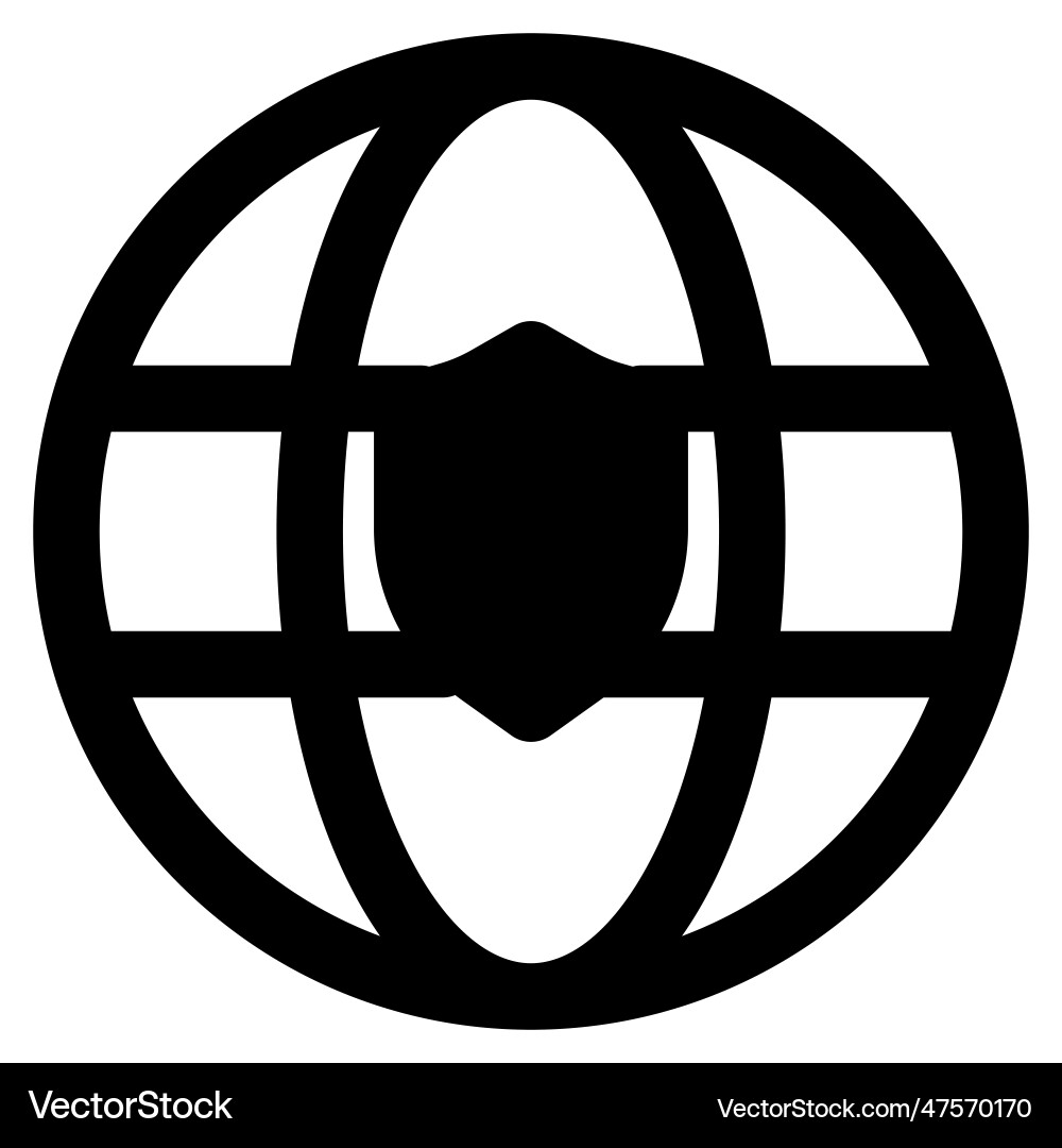 Browser with global security features Vector Image