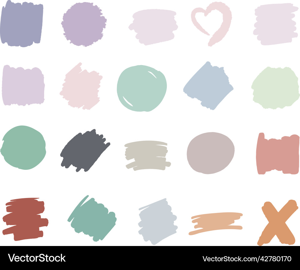 Brush Schlaganfall Setcollection Brush Schlaganfall Setcollection vektorbild