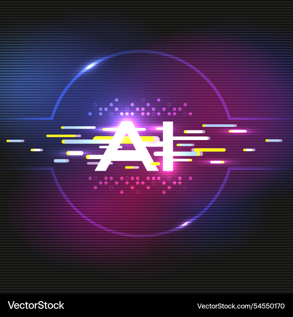 Concept of artificial intelligence ai Concept of artificial intelligence ai Vector Image