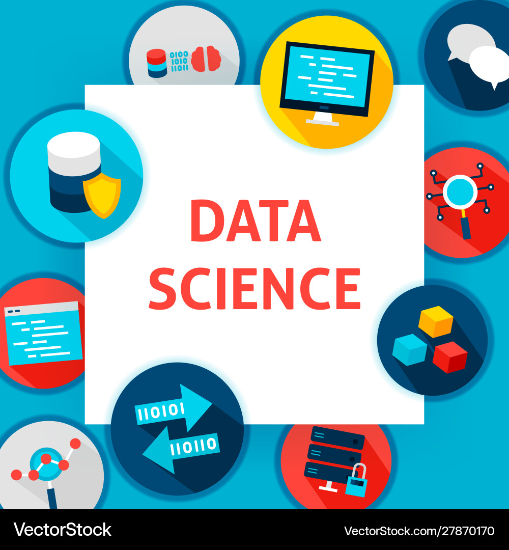 Data science template Data science template vector image