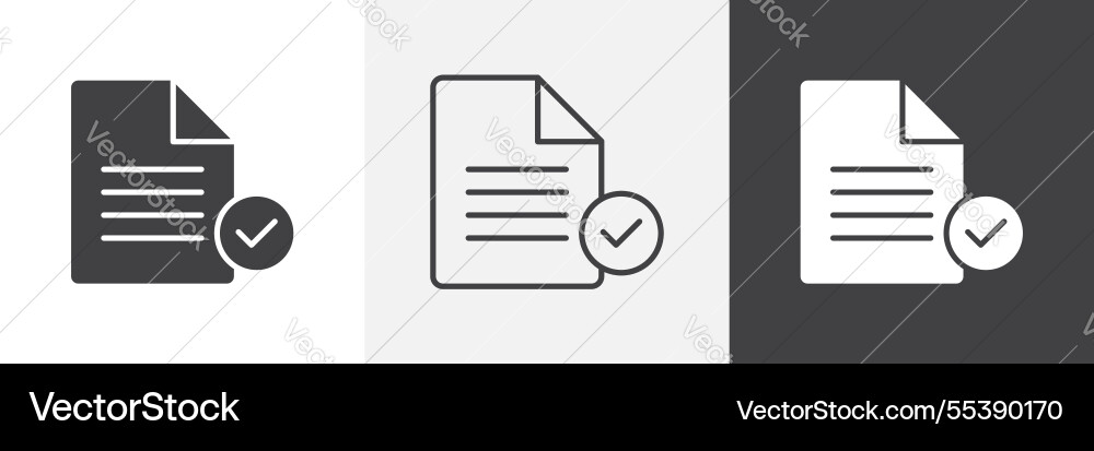 Document accept icons graphics pack Document accept icons graphics pack vector image
