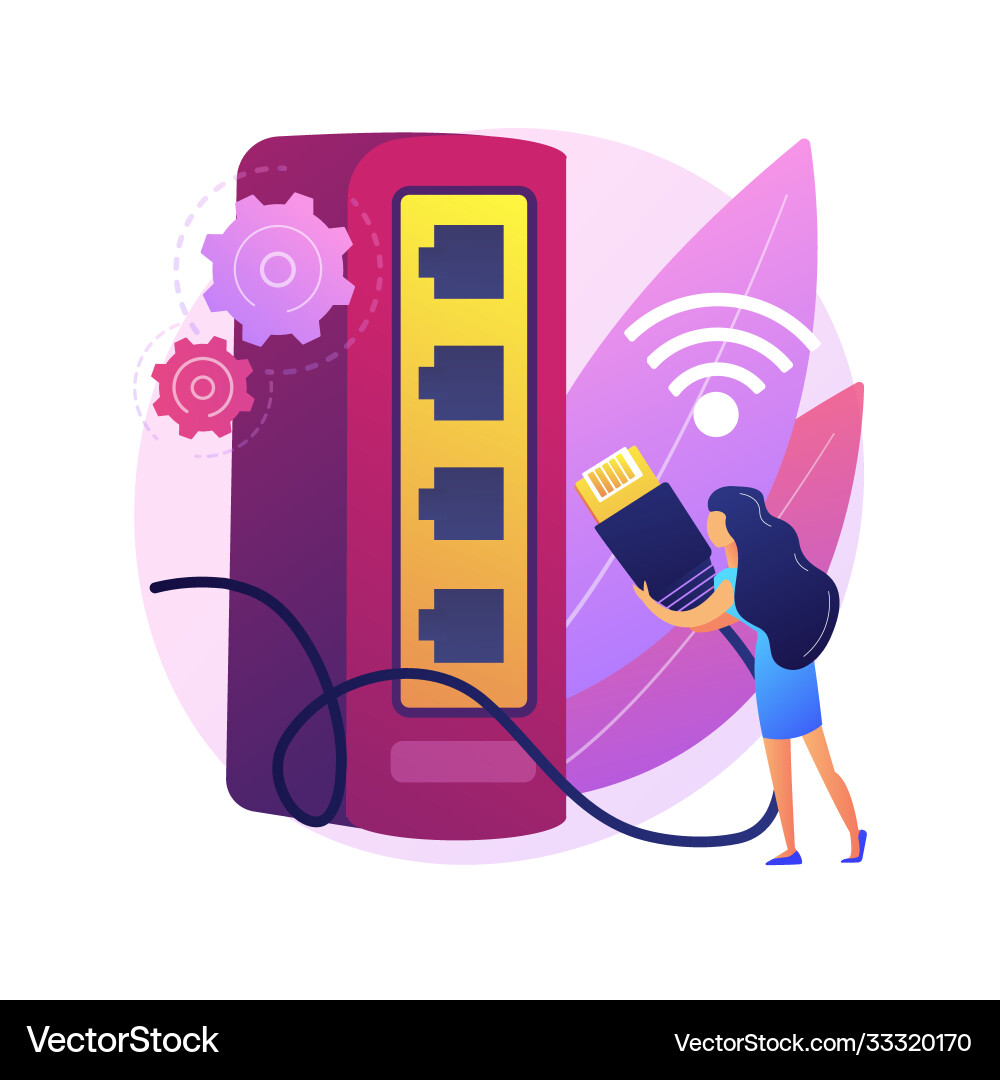 Ethernet connection abstract concept Ethernet connection abstract concept vector image