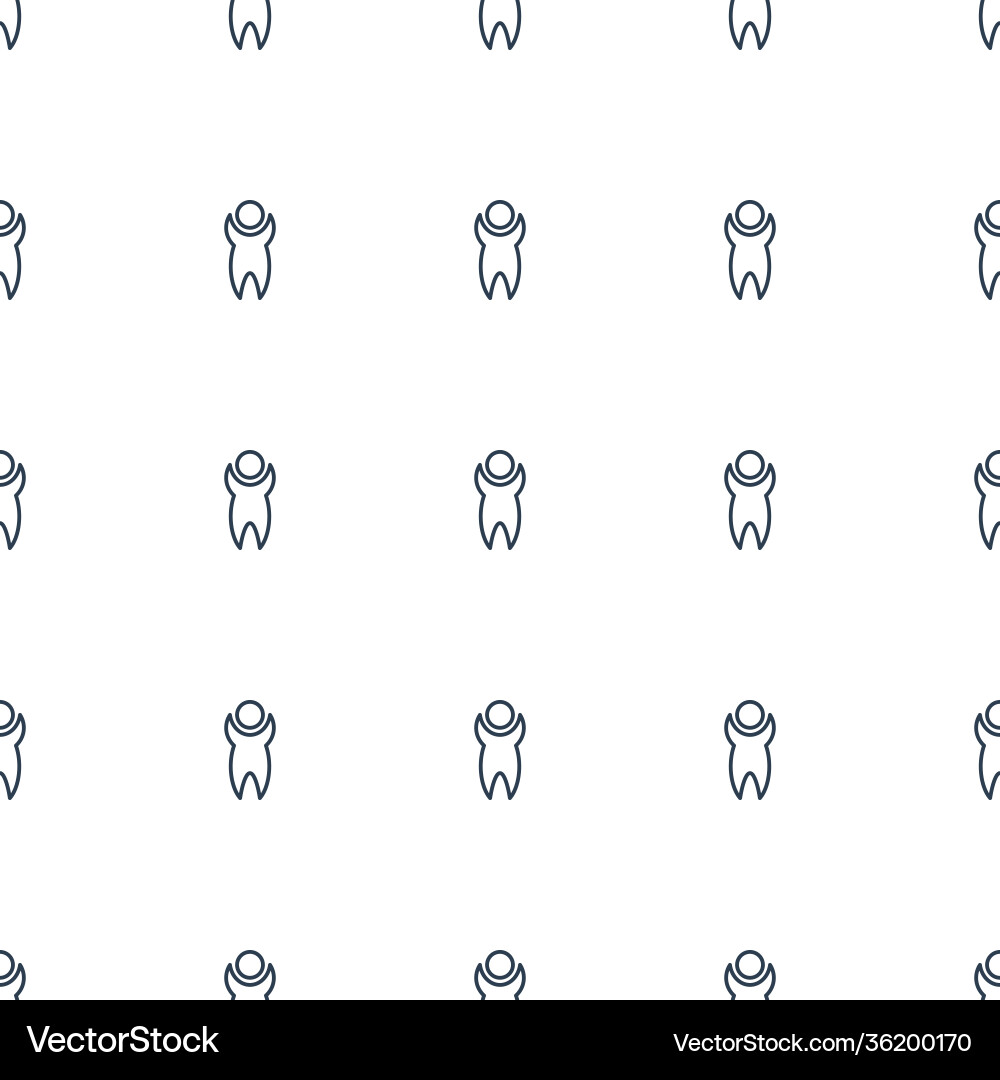 Man icon pattern seamless white background vector image
