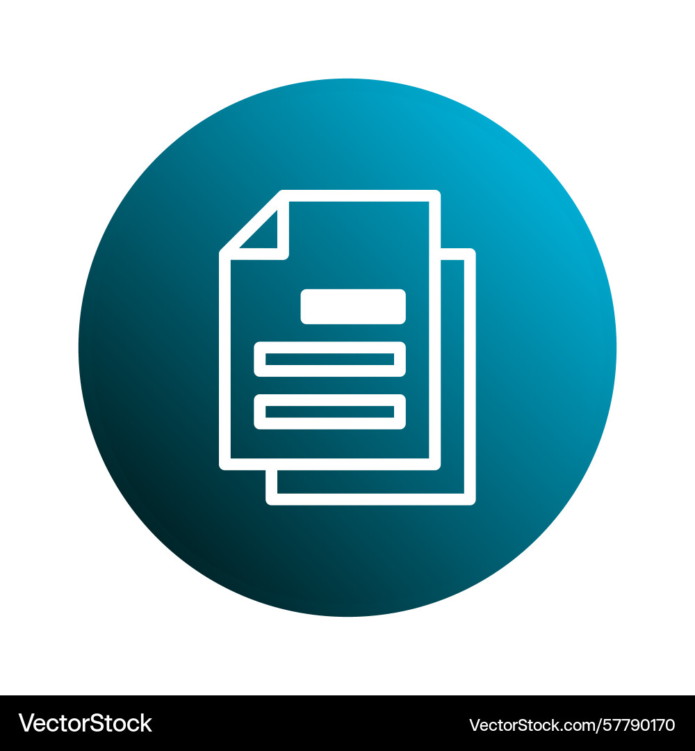Minimalist document icon showcasing data Minimalist document icon showcasing data vector image