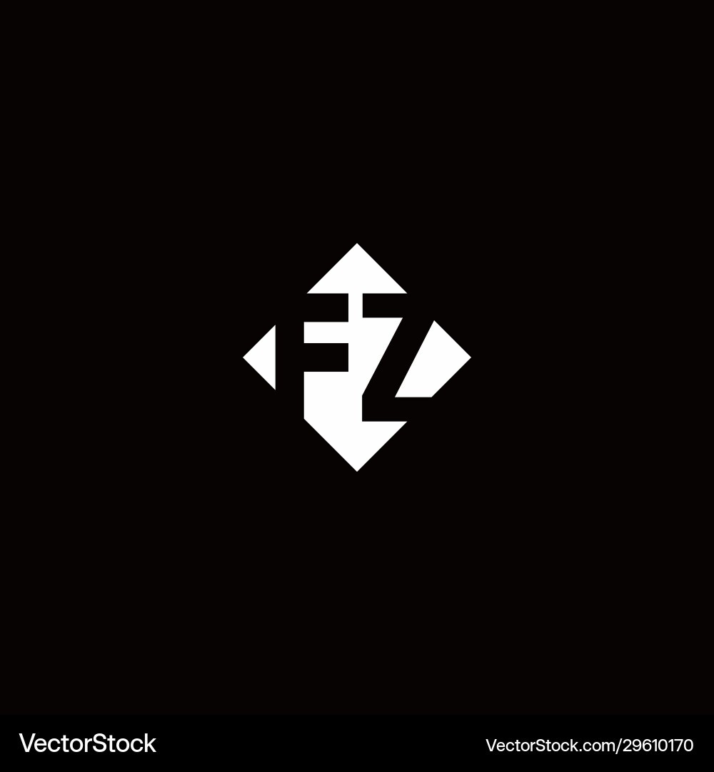 Monogram logo design with diamond square shape Vector Image