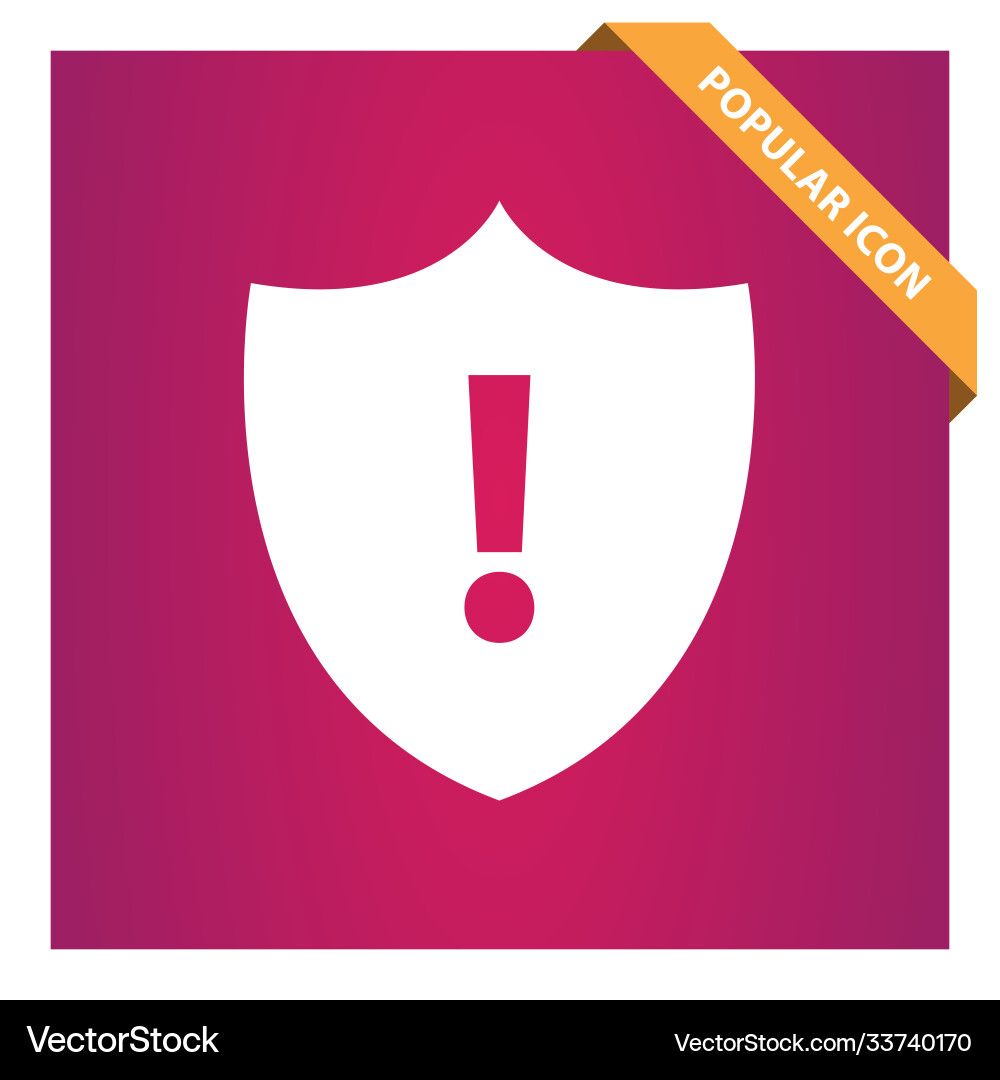 Security alert icon for web and mobile Security alert icon for web and mobile vector image