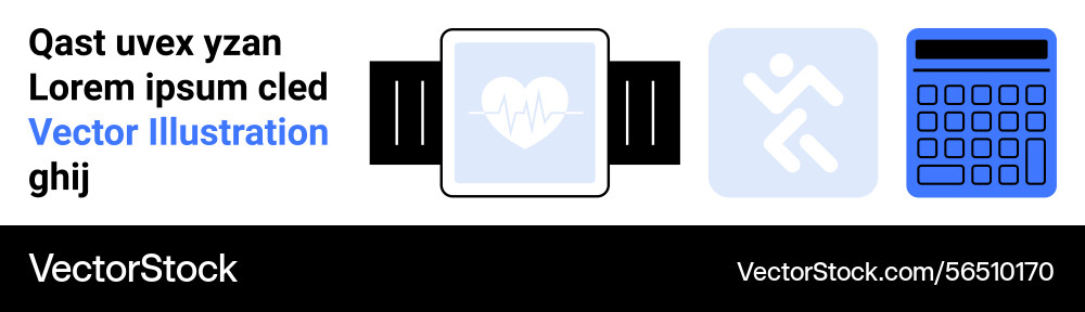 Smartwatch with heartbeat display running icon Smartwatch with heartbeat display running icon Vector Image