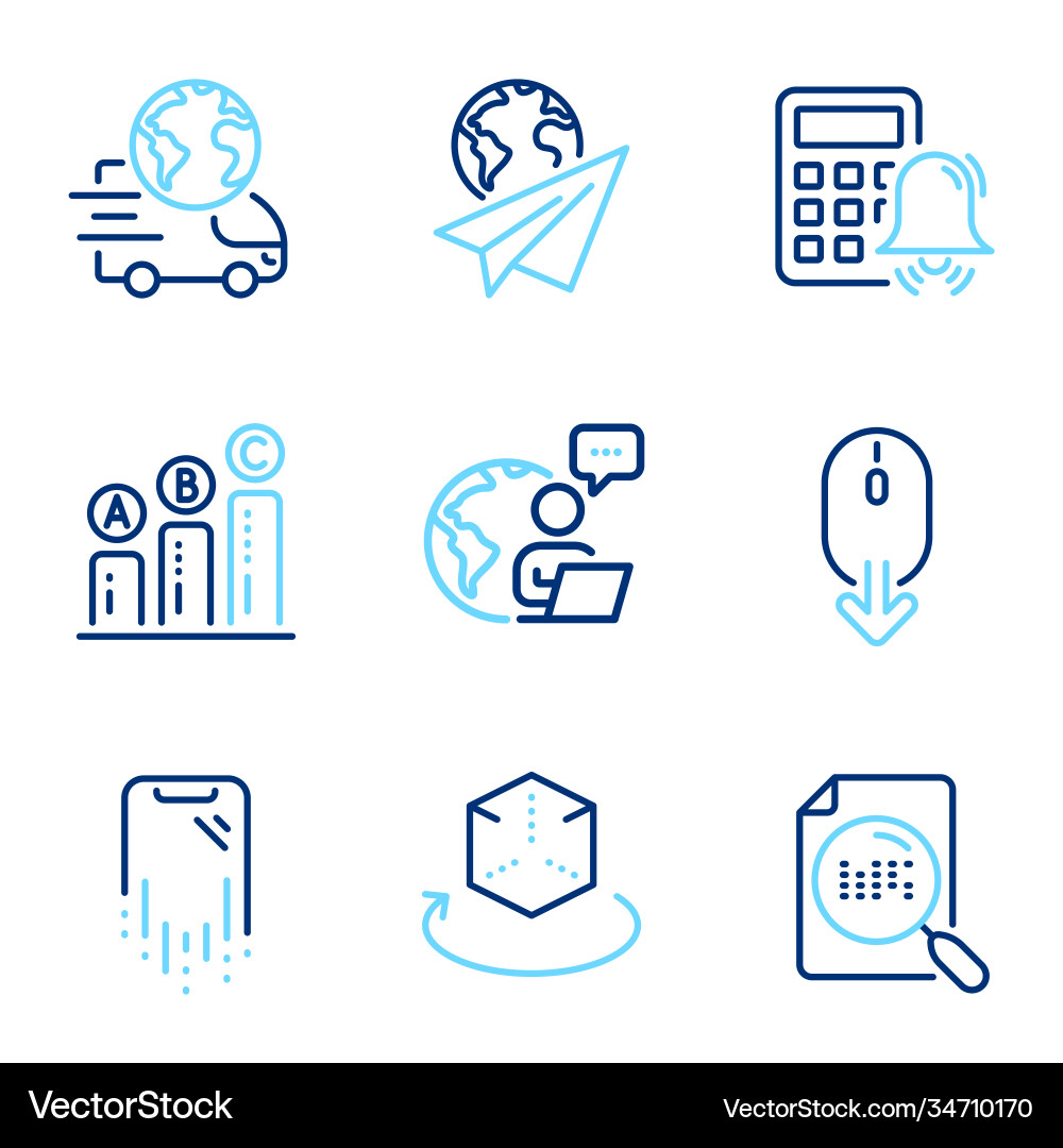 Technology icons set included icon as graph chart Technology icons set included icon as graph chart vector image