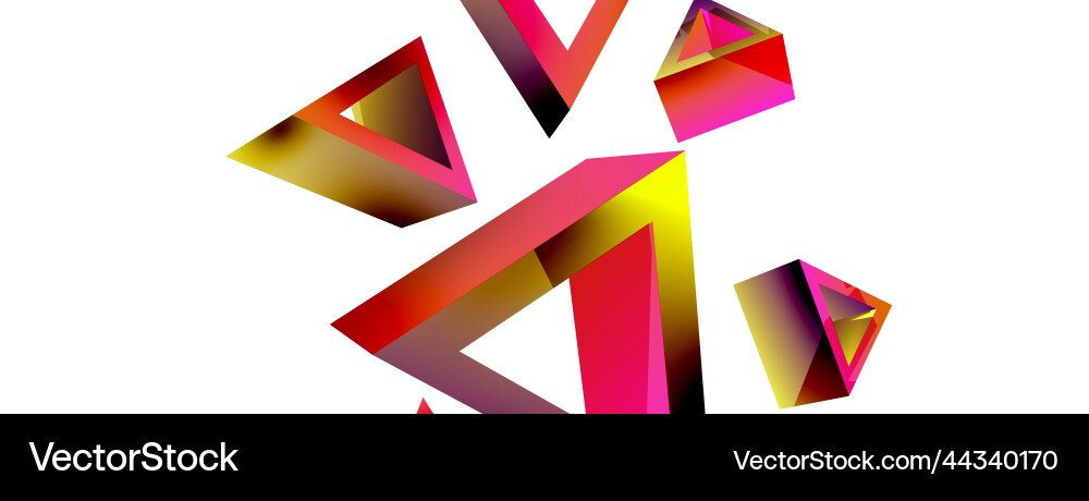 Triangle abstract background 3d basic Triangle abstract background 3d basic Vector Image