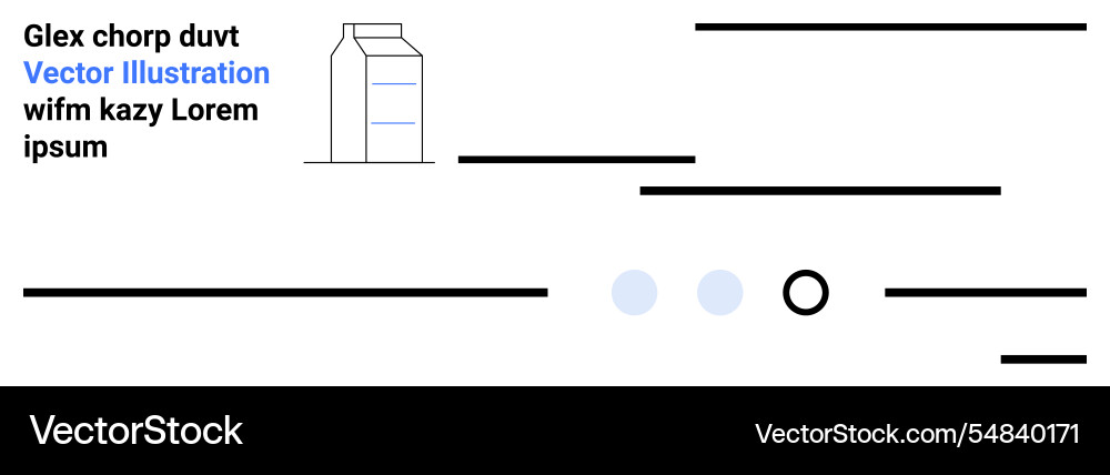 Abstract minimalistic design with text and milk Vector Image