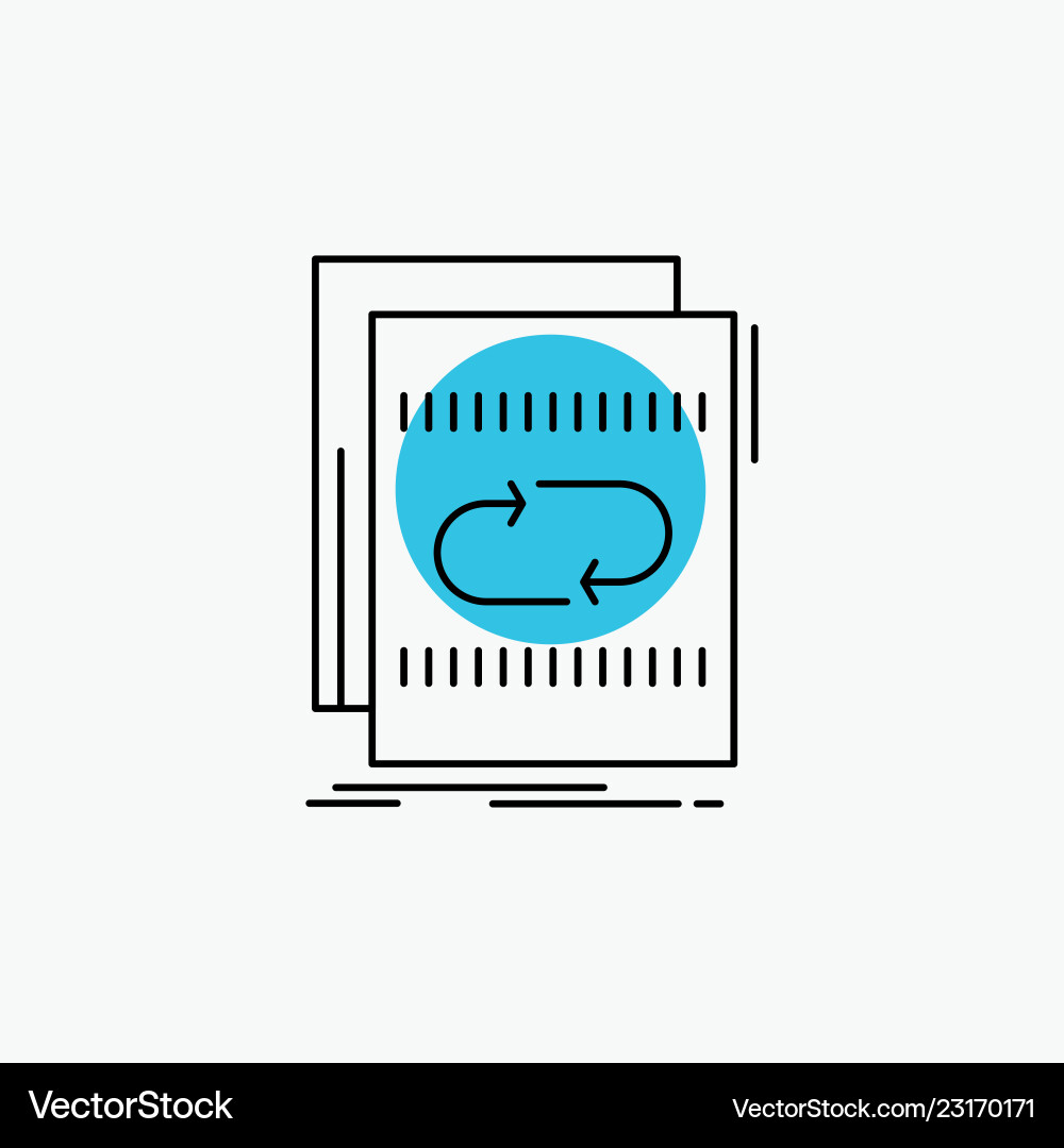 Audio file loop mix sound line icon Audio file loop mix sound line icon vector image