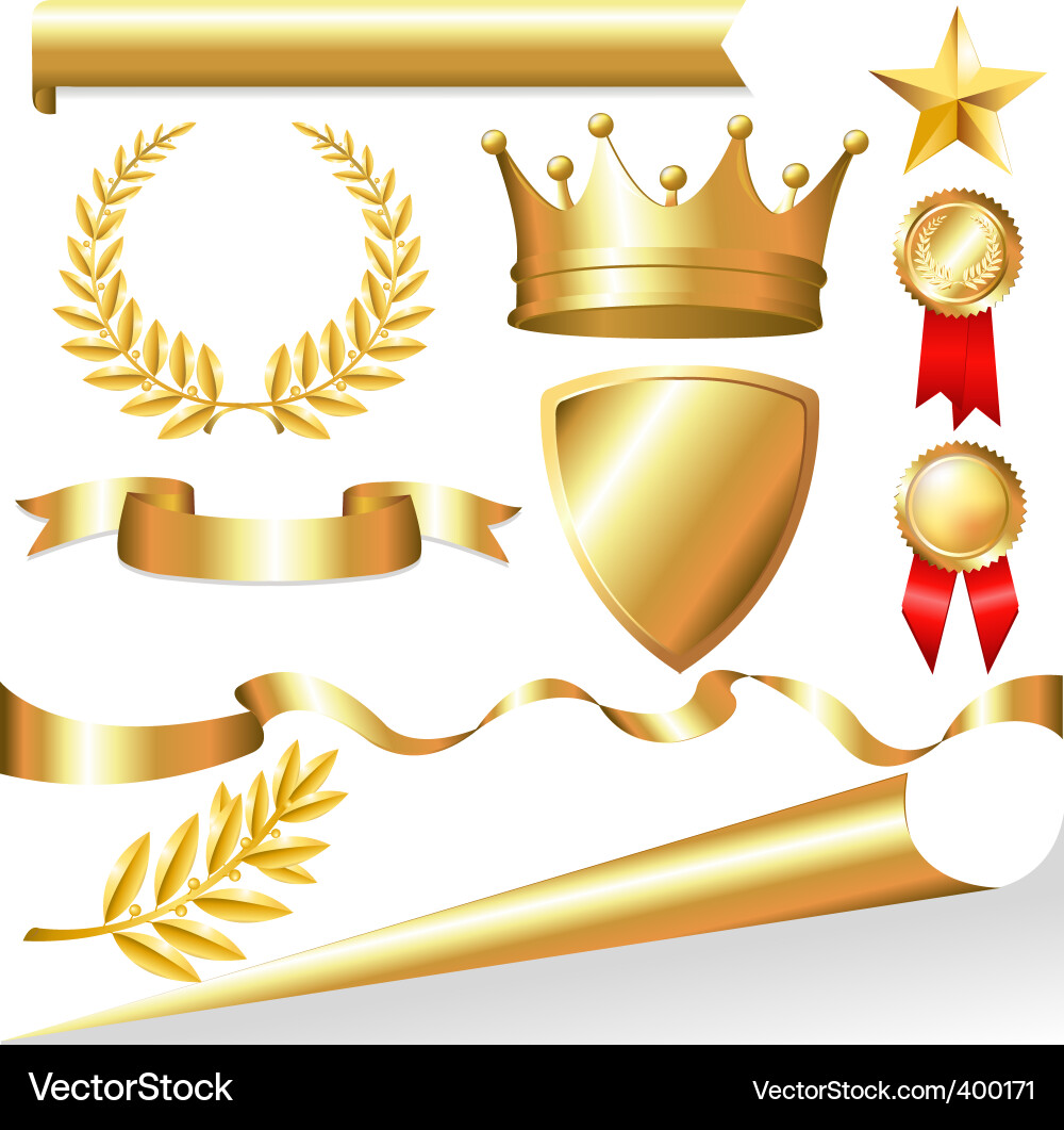 Awards icons Royalty Free Vector Image - VectorStock