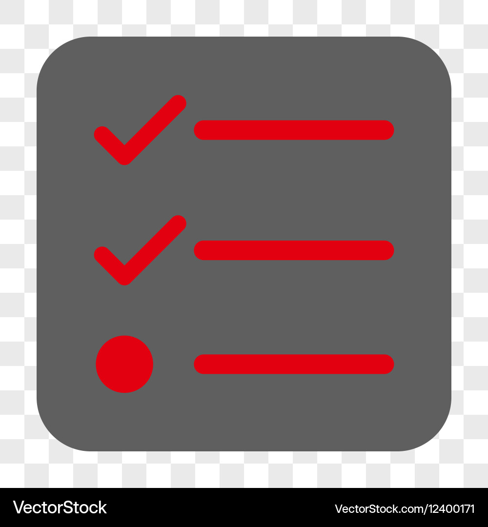 Checklist rounded square button vector image