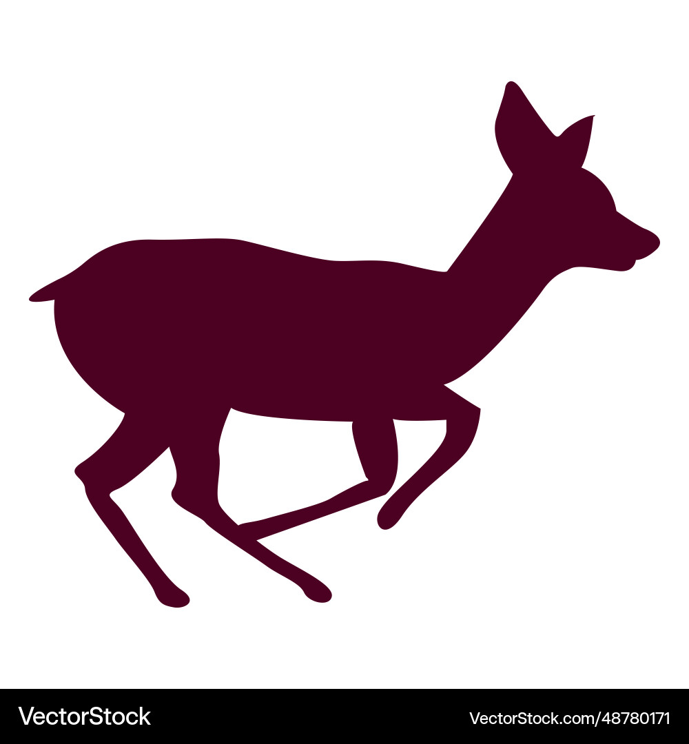 Deer running sequence 2 vector image