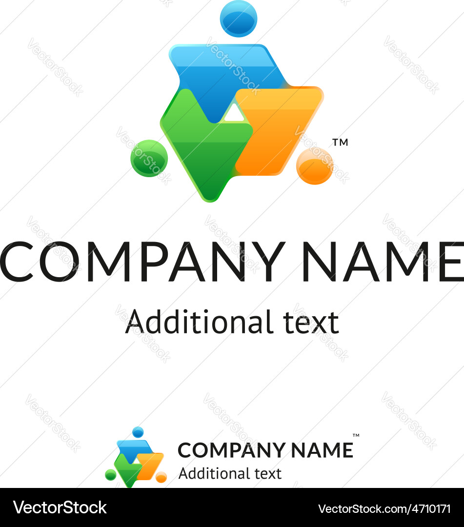 Dynamic Group Logo - Connection & Unity vector image