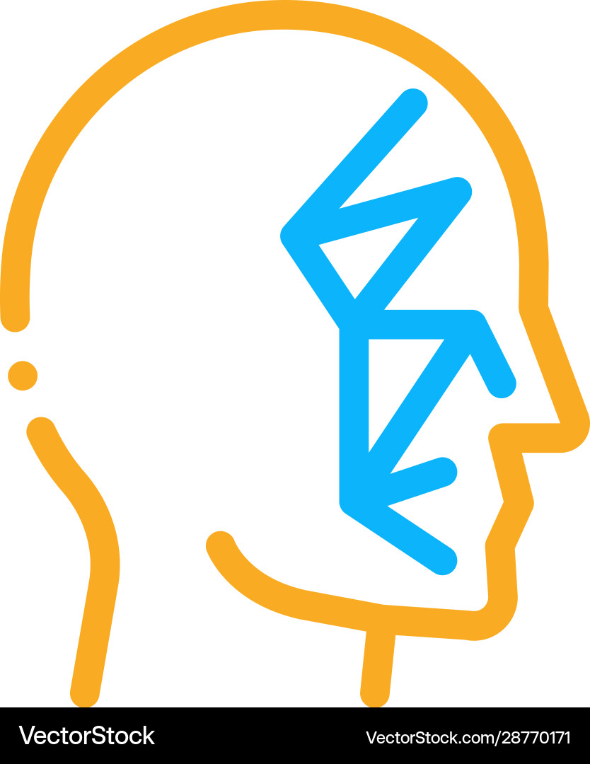 Face scan points point projectors icon vector image