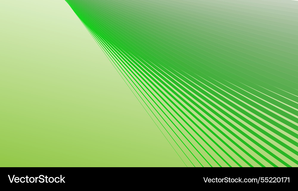 Green abstract background with curve stripes line Vector Image